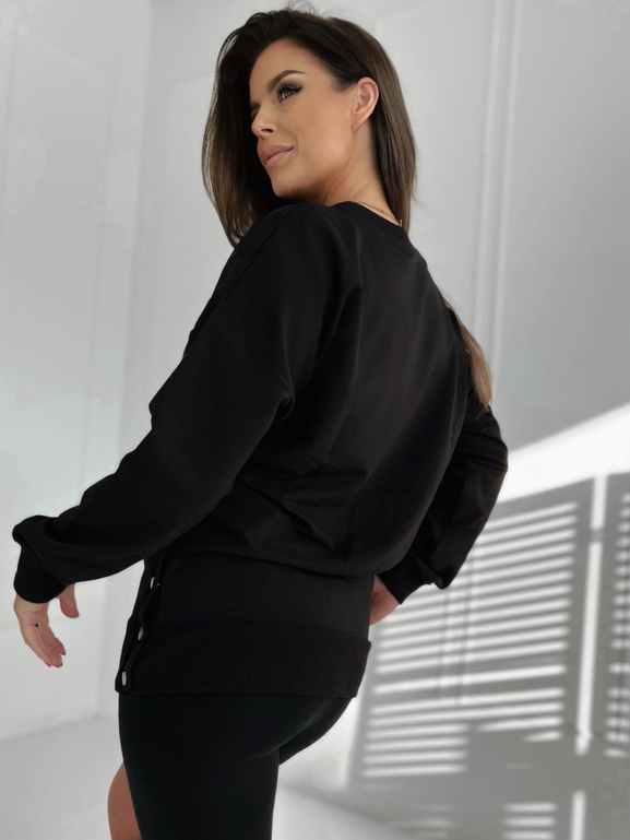 Czarna bluza z napami Och Bella