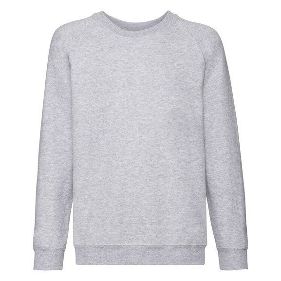 Jasno-szara bluza dziecięca Raglan Sweat Fruit of the Loom