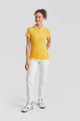 Żółta koszulka damska Polo Fruit of the Loom 