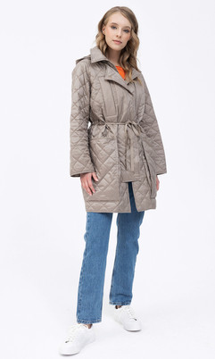 Beżowa kurtka zimowa pikowana Cortina Tiffi