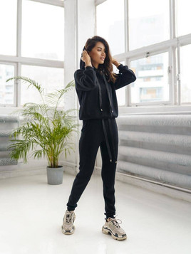 Bluza sweterkowa kaptur Cocomore czarna