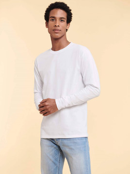 Biała koszulka męska Iconic 195 Ringspun Premium Fruit of the Loom