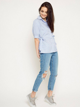 Koszula w paseczki niebieska