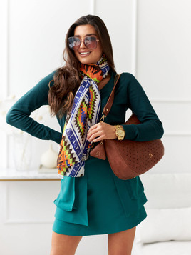 Wielobarwny szalik z printem Yups