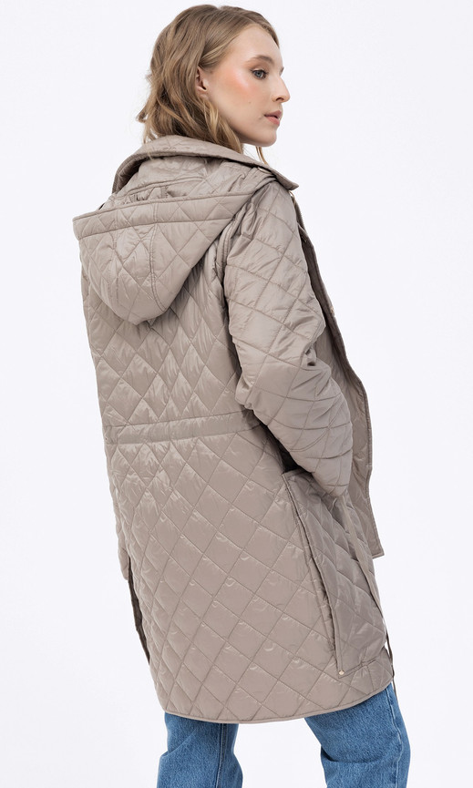 Beżowa kurtka zimowa pikowana Cortina Tiffi