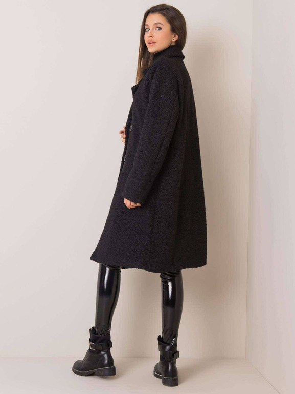 Płaszcz boucle czarny