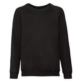 Czarna bluza dziecięca Raglan Sweat Fruit of the Loom 