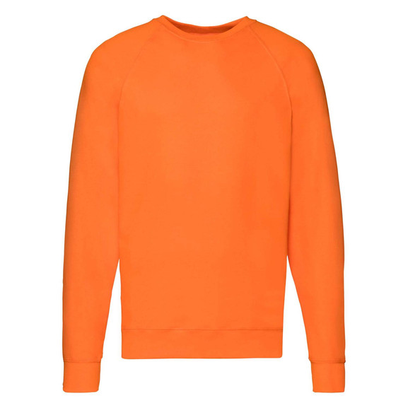 Pomarańczowa bluza męska Lightweight Raglan Sweat Fruit of the Loom