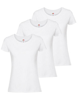 Pakiet 3 koszulek damskich Iconic 195 Ringspun Premium Fruit of the Loom