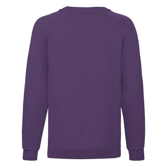 Fioletowa bluza dziecięca Raglan Sweat Fruit of the Loom