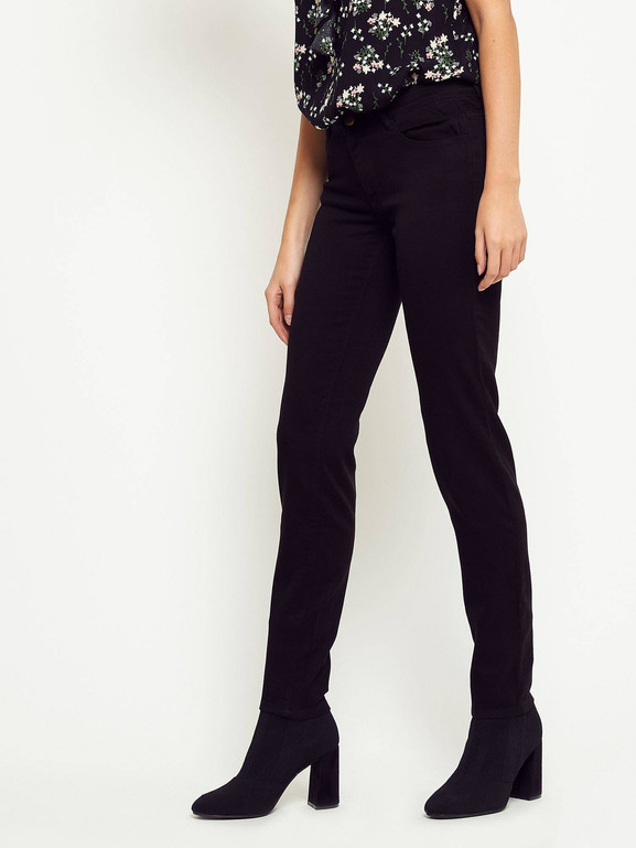 Jeansy push up czarne