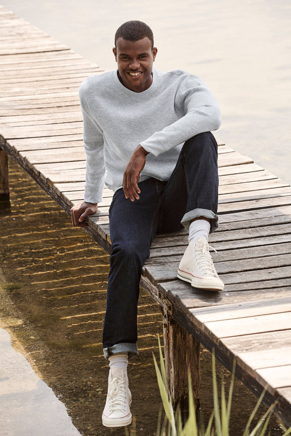 Szara bluza męska Set-in Sweat Fruit of the Loom