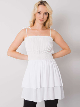 Biała bluzka na cienkich ramiączkach Yups