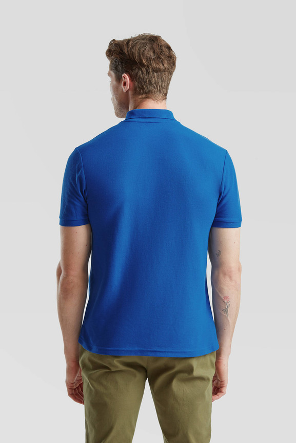 Niebieska koszulka męska polo Tailored Fit Friut of the Loom