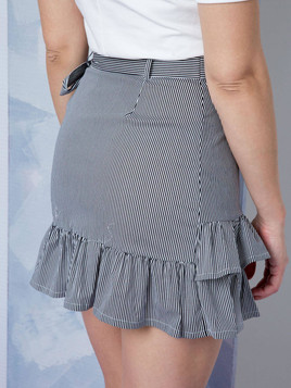 Spódnica Lemonada z kopertowym przodem oraz wiązaniem czarna