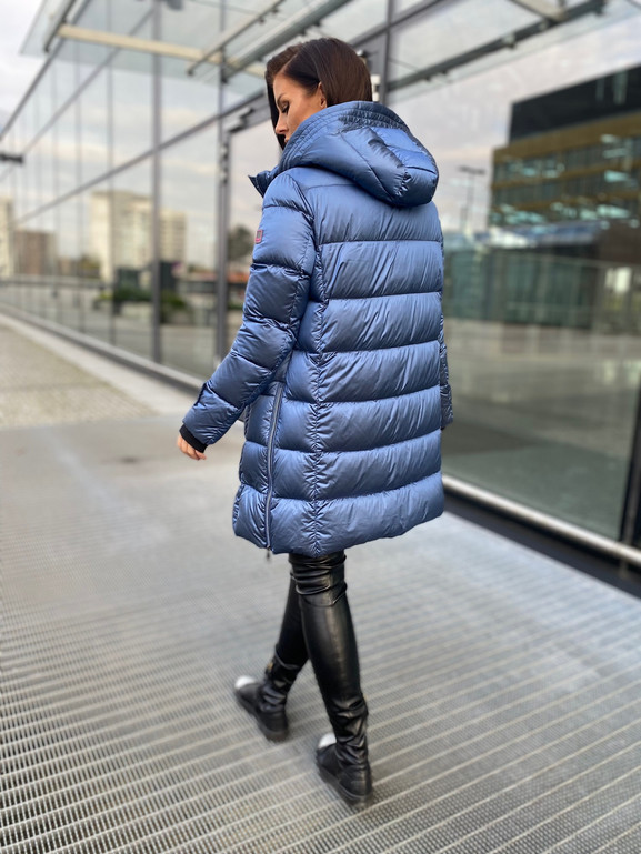 Niebieska kurtka Puchowa w Technologi Ultralight Blue Lazur Dankoff.dk