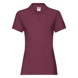 Burgundowa koszulka damska Polo Fruit of the Loom 