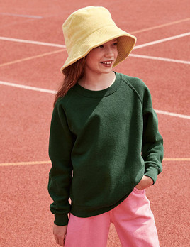 Zielona bluza dziecięca Raglan Sweat Fruit of the Loom 