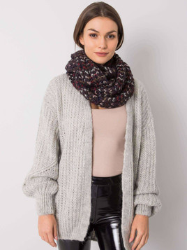 Komin z kolorową nitką fioletowy