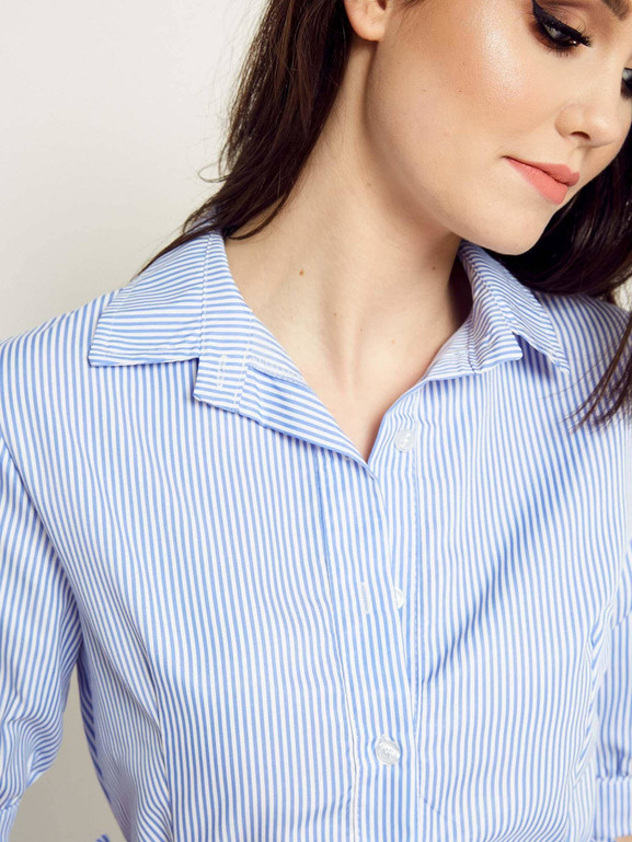 Koszula w paseczki niebieska