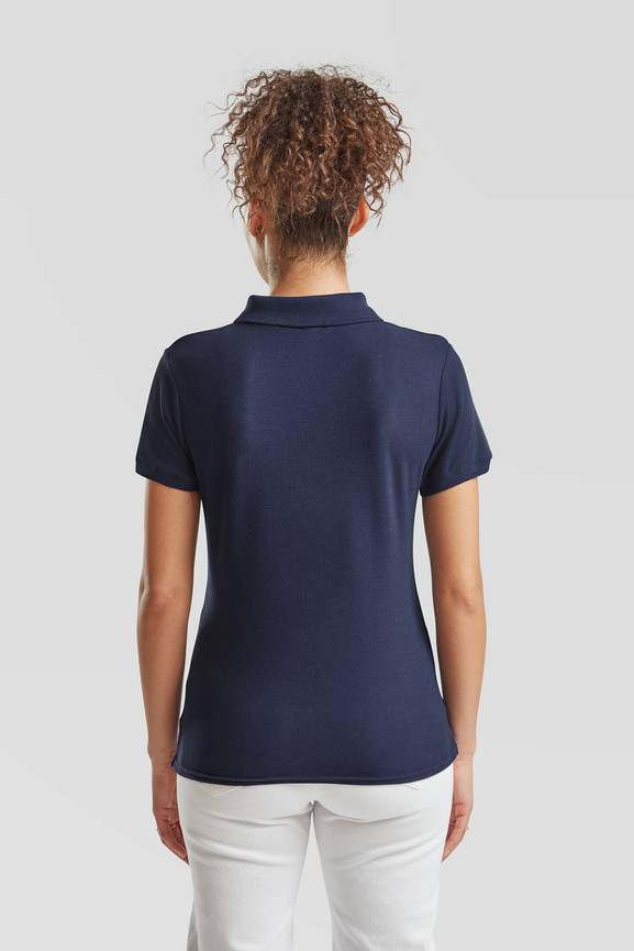 Granatowa koszulka damska Polo Fruit of the Loom