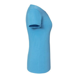 Niebieska koszulka damska Iconic z czesanej bawełny Fruit of the Loom