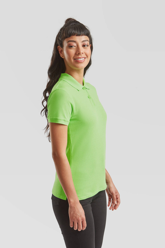 Zielona koszulka damska Polo Fruit of the Loom