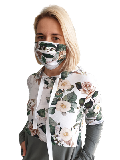 Maseczka ochronna Sugar Rose Happy Mum biała