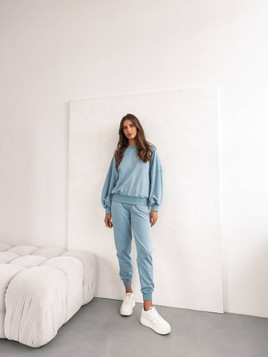 Niebieskie klasyczne spodnie dresowe Cocomore