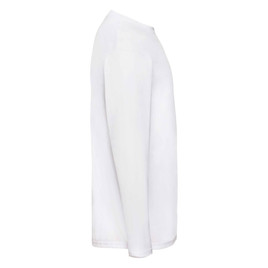 Biała koszulka męska Valueweight z długim rękawem Fruit of the Loom