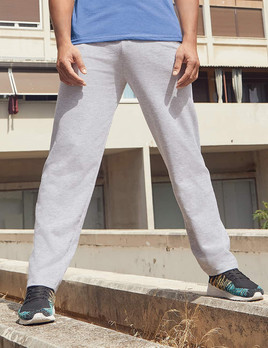 Szare spodnie dresowe męskie Lightweight Open Leg Jog Pants Fruit of the Loom