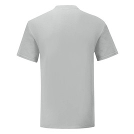 Szara koszulka męska z czesanej bawełny Iconic rękawem Fruit of the Loom