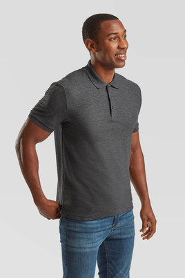 Ciemno szara koszulka męska polo Tailored Fit Friut of the Loom