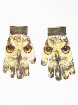 Rękawiczki dotykowe sowa
