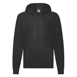 Czarna bluza męska z kapturem Lightweight Hooded Sweat Fruit of the Loom 