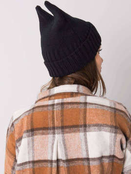 Czarna damska czapka z rogami Yups