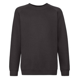 Czarna bluza dziecięca Raglan Sweat Fruit of the Loom 