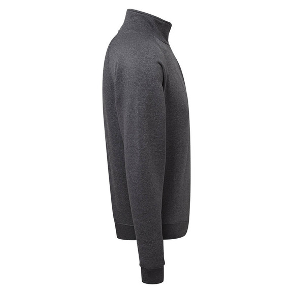 Szara bluza męska Zip Neck Sweat Fruit of the Loom