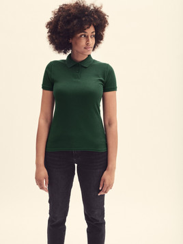 Zielona koszulka damska Polo Fruit of the Loom 