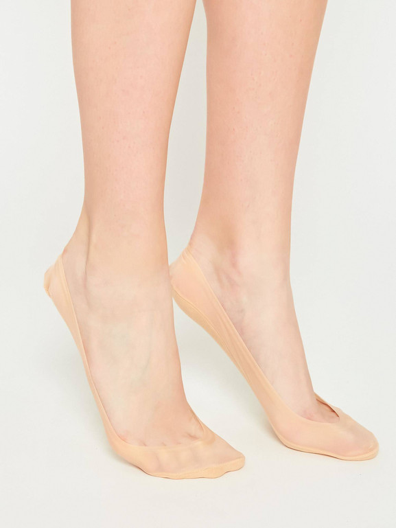 Stopki z silikonową różą beżowe