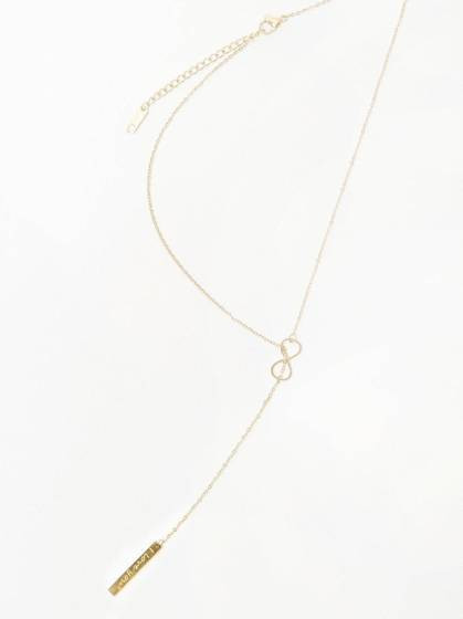 Naszyjnik z dwiema zawieszkami w kolorze złota