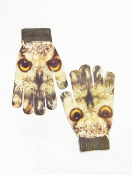Rękawiczki dotykowe sowa