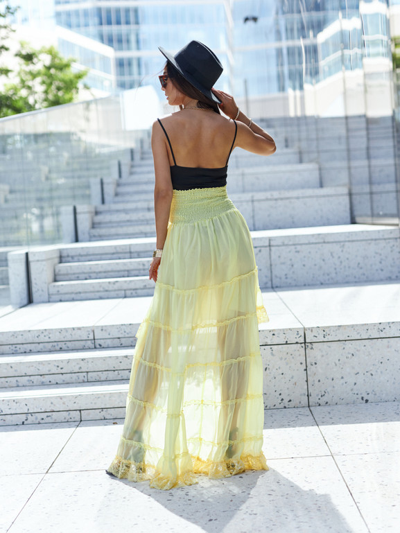 Żółta sukienko-spódnica By o la la