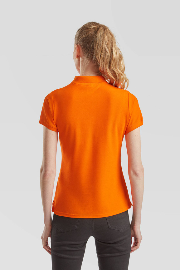 Pomarańczowa koszulka damska Polo Fruit of the Loom