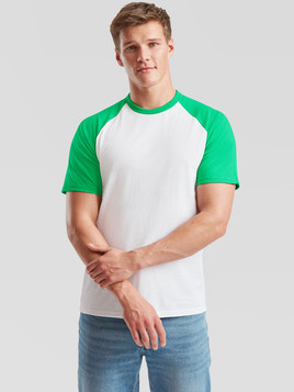 Biała koszulka męska Baseball Fruit of the Loom