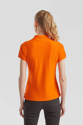 Pomarańczowa koszulka damska Polo Fruit of the Loom 