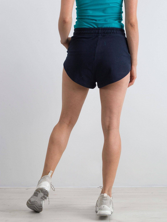 Szorty dzianinowe z kieszonkami granatowe