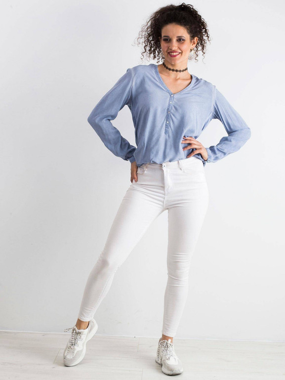 Koszula dekatyzowana niebieska