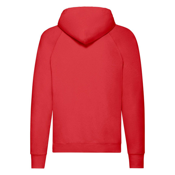 Czerwona bluza męska z kapturem Lightweight Hooded Sweat Fruit of the Loom