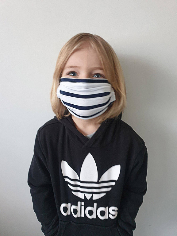 Maseczka ochronna dziecięca Hapy Mum w paski